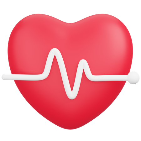 Heart Rate  3D Illustration