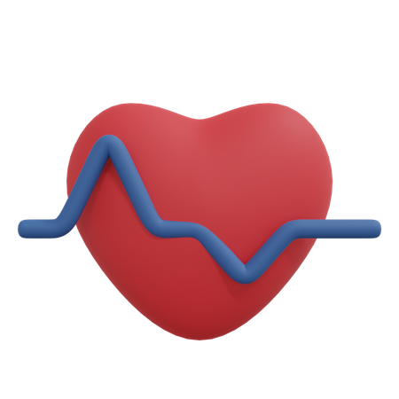 Heart Rate  3D Illustration