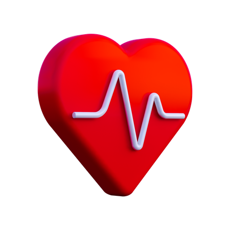 Heart Rate  3D Illustration