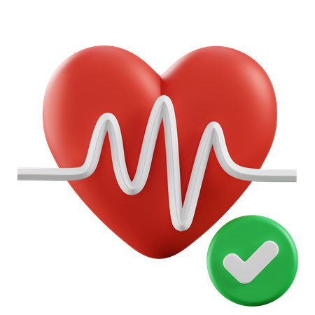 Heart Rate  3D Illustration