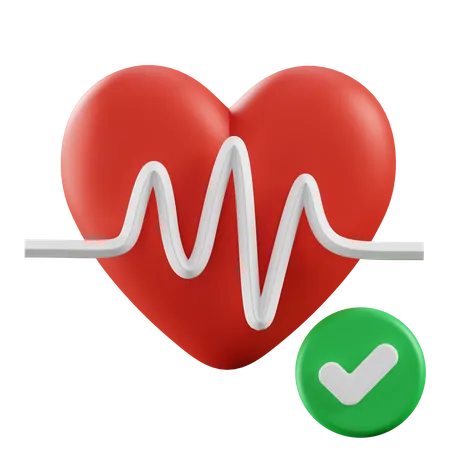 Heart Rate  3D Illustration