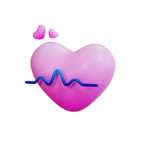 Heart Rate  3D Illustration