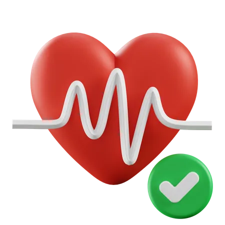 Heart Rate 3D Illustration