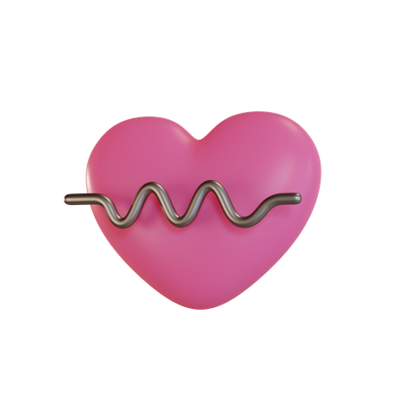 Heart rate 3D Illustration