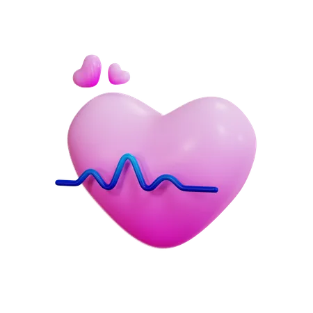 Heart Rate 3D Illustration