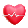 3d heartbeat illustration