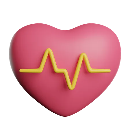 Heart Rate Beat 3D Icon