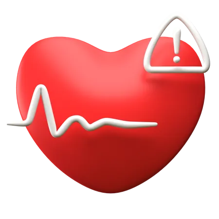 Heart Rate Alert  3D Illustration