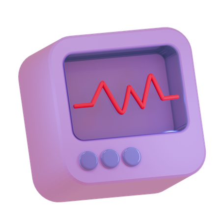 Heart Rate Machine  3D Icon