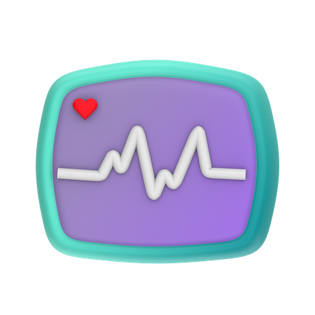 Heart Rate Machine  3D Icon