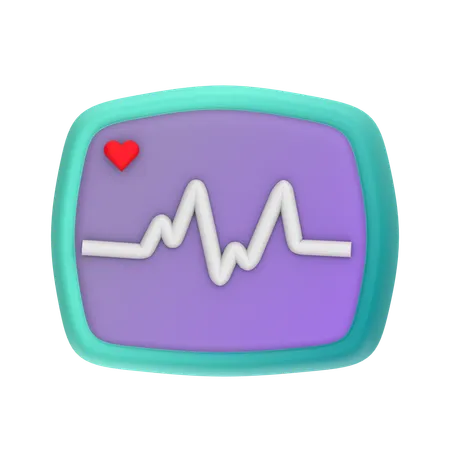 Heart Rate Machine  3D Icon