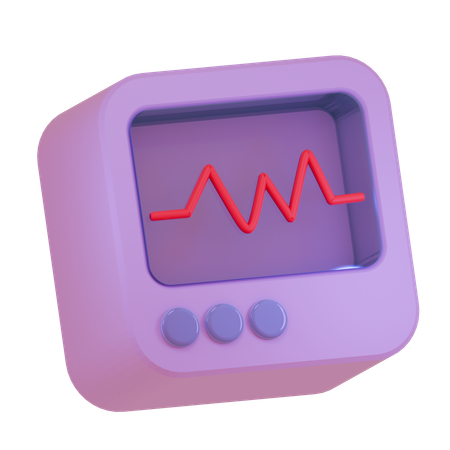 Heart Rate Machine  3D Icon