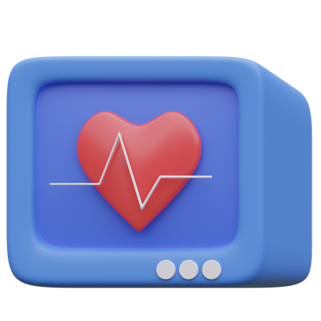 Heart Rate Machine  3D Icon