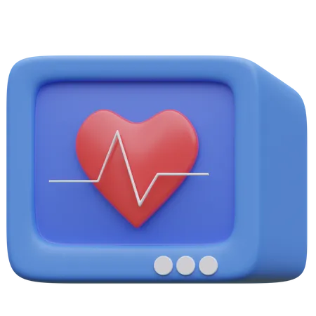 Heart Rate Machine  3D Icon