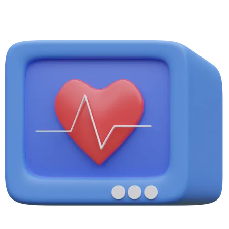 Heart Rate Machine 3 D Illustration 3D Icon