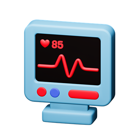 Heart Rate Moniter  3D Icon