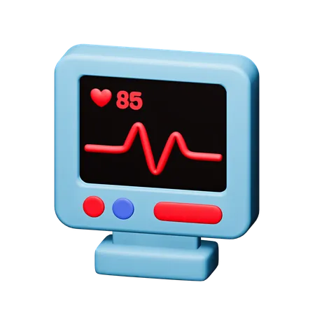 Heart Rate Moniter  3D Icon