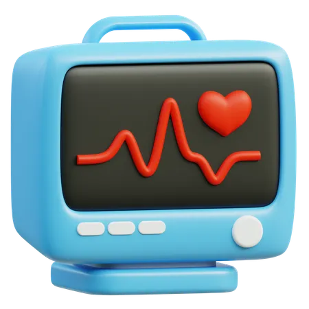 Track Your Hearts Rhythm With The Heart Rate Monitor Icon 3D Icon