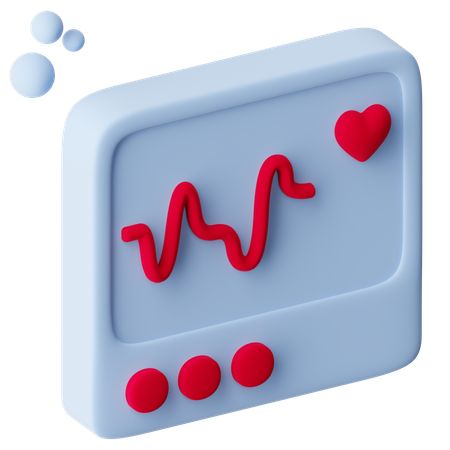 Heart Rate Monitor  3D Icon