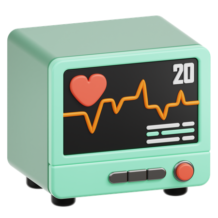 心拍数モニター  3D Icon