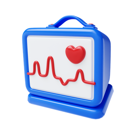 심박 모니터  3D Icon