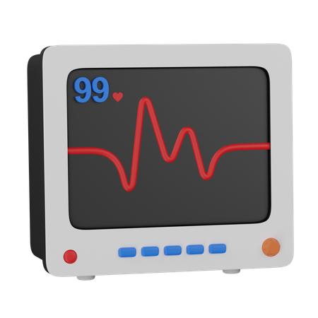 Heart Rate Monitor  3D Icon