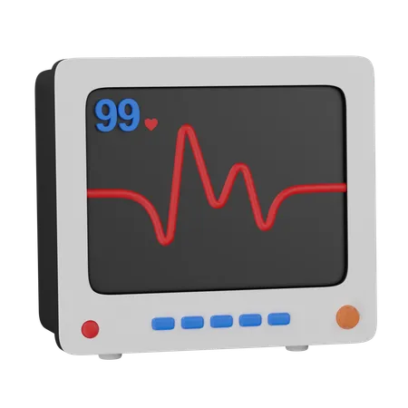 Heart Rate Monitor  3D Icon