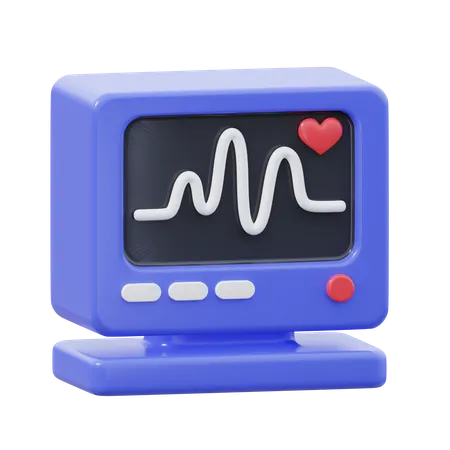 Heart Rate Monitor  3D Icon