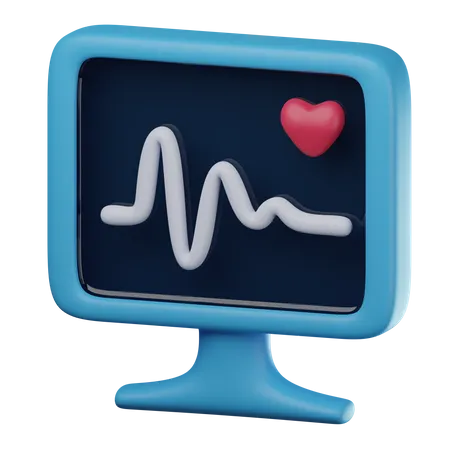 Heart Rate Monitor  3D Icon