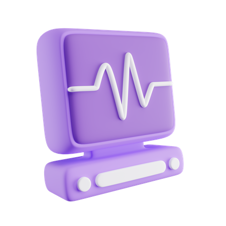 Heart Rate Monitor  3D Icon