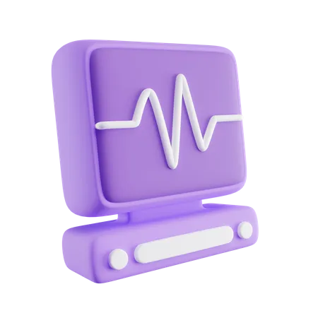 Heart Rate Monitor  3D Icon