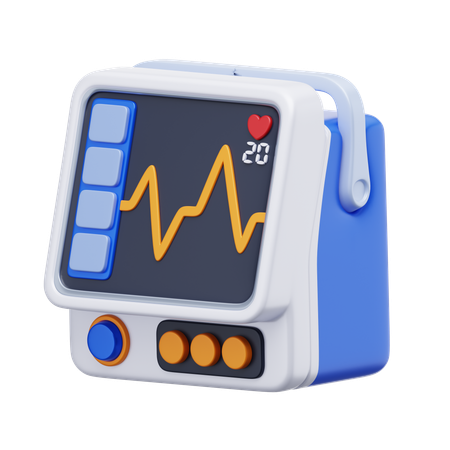 Heart Rate Monitor  3D Icon