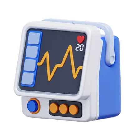 Heart Rate Monitor  3D Icon