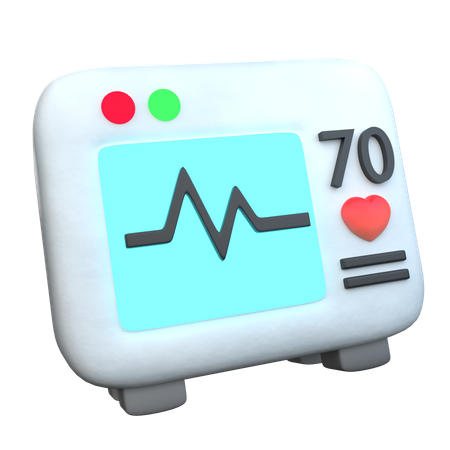 Heart Rate Monitor  3D Icon