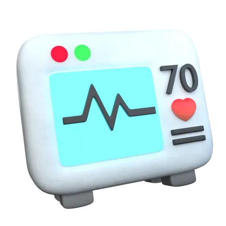 Heart Rate Monitor  3D Icon