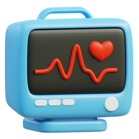 Heart Rate Monitor  3D Icon