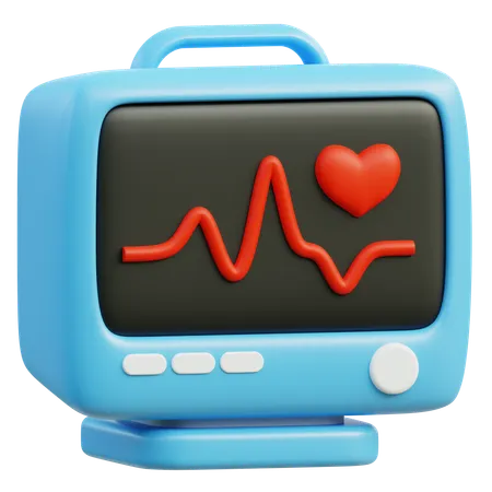 Heart Rate Monitor  3D Icon