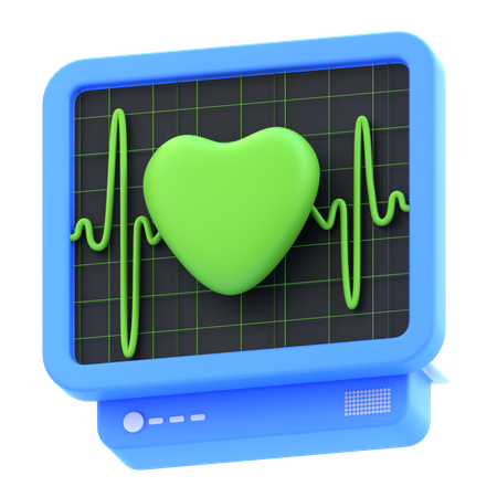 Heart Rate Monitor  3D Icon