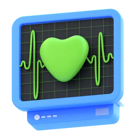 Heart Rate Monitor  3D Icon