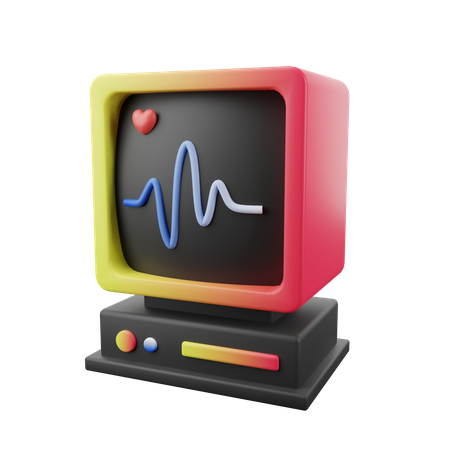 Heart Rate Monitor  3D Icon