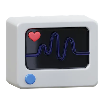 Heart Rate Monitor  3D Icon