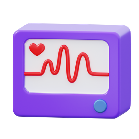 Heart Rate Monitor  3D Icon