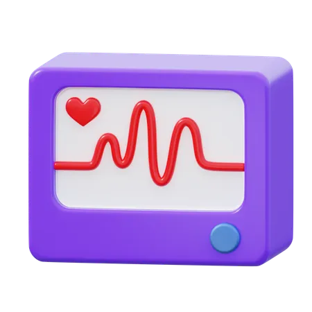 Heart Rate Monitor  3D Icon