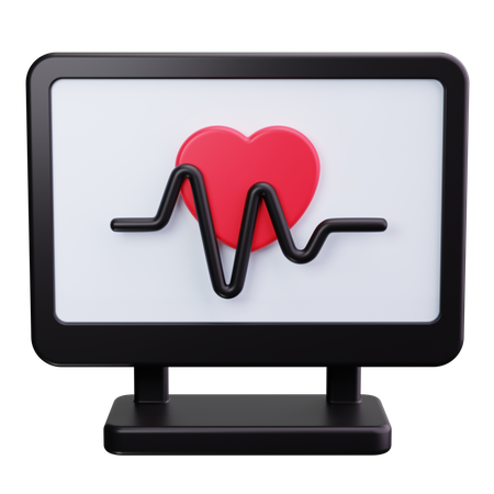 Heart Rate Monitor  3D Icon