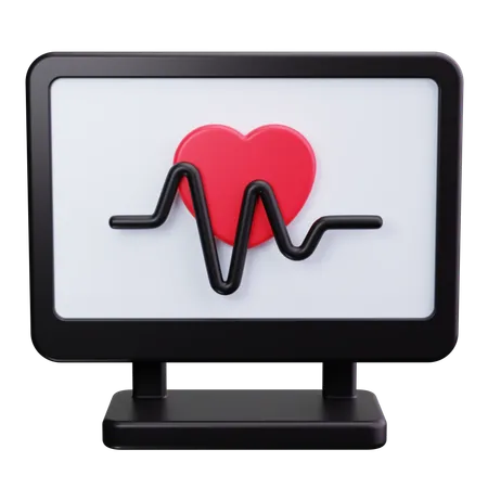 Heart Rate Monitor  3D Icon