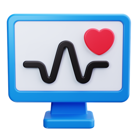 Heart Rate Monitor  3D Icon