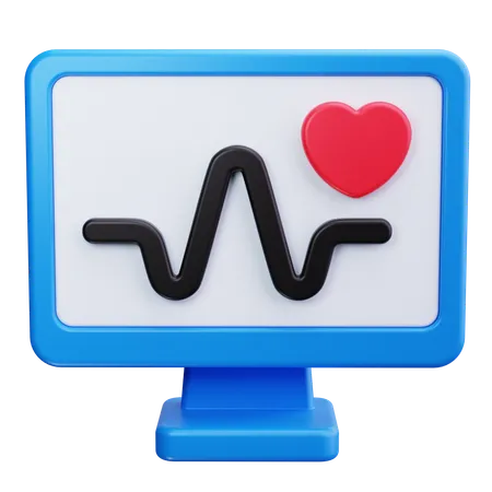 Heart Rate Monitor  3D Icon