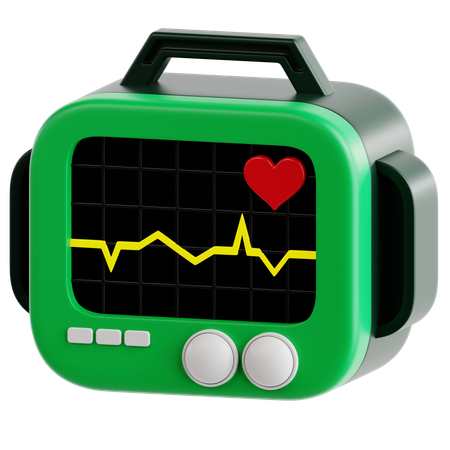 Heart Rate Monitor  3D Icon