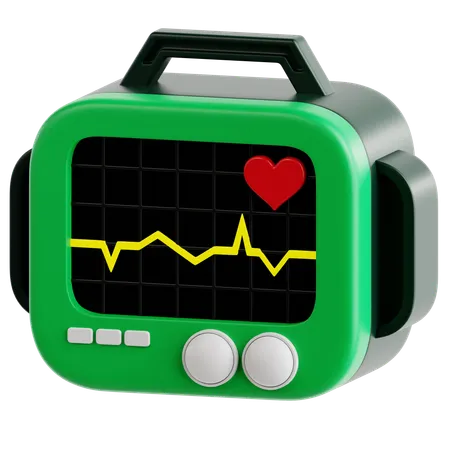 Heart Rate Monitor  3D Icon