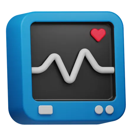 Heart Rate Monitor  3D Icon